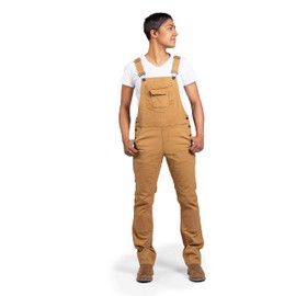 Dovetail Workwear Freshley Overalls for Women, 13 Pockets, Saddle Brown Canvas, SIZE 4x30