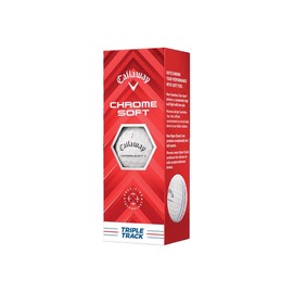 Callaway Golf Balls CHROME SOFT Triple Track Balls, White, Pack of 3, BL CG CHRMSFT 24 TRPLTRK 3B PK