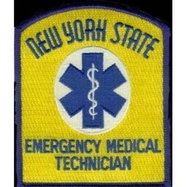 New York State EMT Patch Tombstone Style