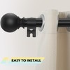 JRZOO Black Curtain Rods 28 to 48 Inches(2.3-4 Feet),5/8 inch