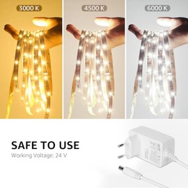 Lepro Lepro LED Strip Dimmbar 10M, LED Streifen 600 LEDs Warmweiss bis Kaltweiss, Wei? Band Lichterkette, Lichtleiste, Superhell Warmwei? Kaltweiss DIY Lichtband Leiste, Kette Stripes fr Kche Deko