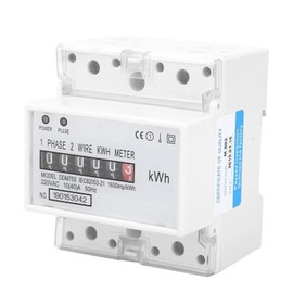 Single Phase KWh Meter Wattmeter Energy Meter 10-40A 220V/230V Electric Meter Din Rail 4P Kilowatt Hour kwh Meter