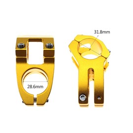 CYSKY 31.8 Bike Stem 45mm Mountain Bike Stem Short MTB Stem Bike Handlebar Stem for Most Bicycle BMX MTB Road Bike (Gold)