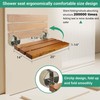 20 Inchs Teak Folding Shower Seat Wall Mounted, Fold Down