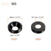sourcing map 30pcs M3 Anodized Aluminum Alloy Countersunk Washers Screw