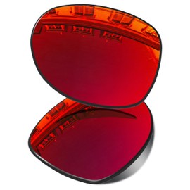 Vonxyz Lenses Replacement for Oakley Overtime OO9167 | Overtime Asian Fit Sunglass - Ruby MirrorCoat Polarized