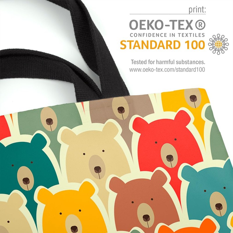 VOID Bunte Bären Tiere Kinder Tasche 33x33x14cm,15l Einkaufs-Beutel Shopper Einkaufs-Tasche
