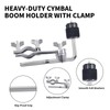 Seteol Cymbal Boom Arm Holder with Clamp, L-Arm Rod with