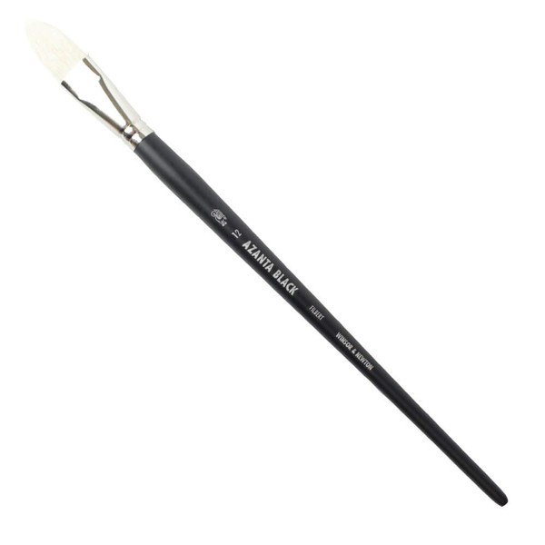 Winsor & Newton Azanta - Pennello nero per pittura ad olio e acrilico, legno, trasparente, 17 mm, n. 10