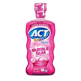 ACT Kids Anti-Cavity Fluoride Rinse, Bubble Gum Blowout, 16.9 oz