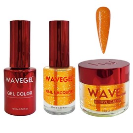WAVEGEL Soak-Off Gel, Nail Lacquer & Acrylic/Dip Powder Matching Set - Queen Collection - #116 The Crown