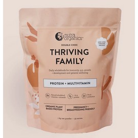 Nutra Organics Thriving Family Protein (Protein + Multivitamin) Double Choc 1kg