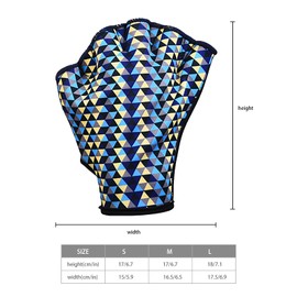Nylon Swimming Aquatic Webbed Gloves for Men Women Swim Training Snorkeling Fitness and Water Aerobics