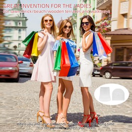 10 Pairs Transparent Heel Stoppers for High Heels, 5 Size Clear Heel Caps, Heel Protectors for Grass & Invisible Anti-Wear Replacement Shoes Tips for Walking on Flatland and Uneven Road