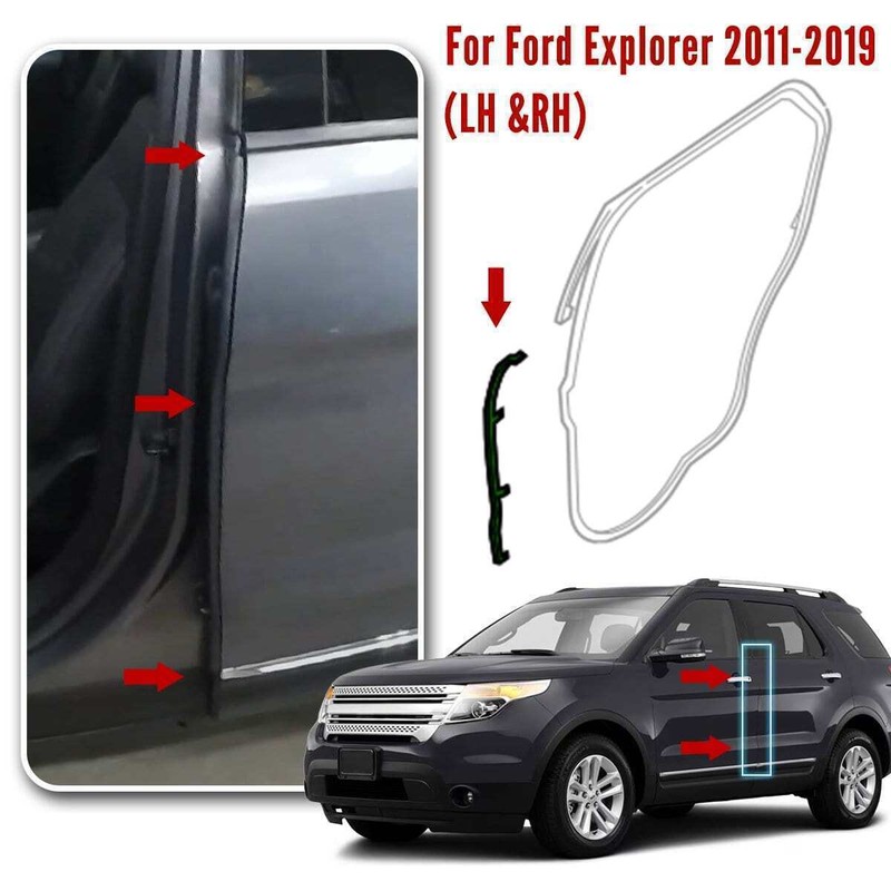 Geartronics For Ford Explorer 2011-2018 2019 Rear Door Front Weatherstrip