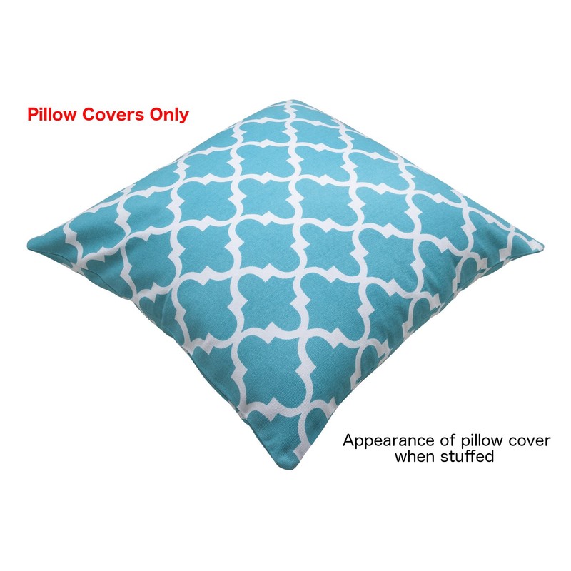 TreeWool, (2 Pack) Cushion Covers Trellis Accent in Cotton Canvas