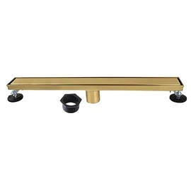 Kingston Brass BSF2427 Watercourse 24" Linear Shower Drain, Brushed Brass