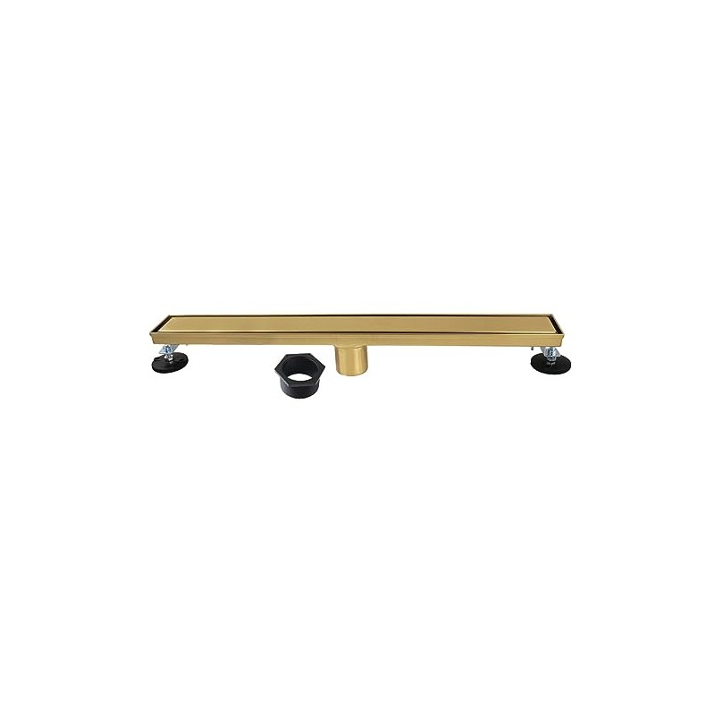 Kingston Brass BSF2427 Watercourse 24" Linear Shower Drain, Brushed Brass