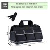 FASTECH 20-inch Wide Mouth Tool Bag with Water Proof Molded