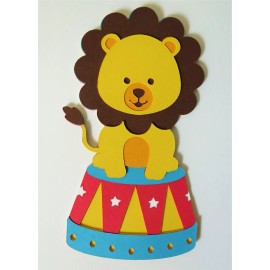 Cute Circus Animal Lion Die Cut Paper Piecing Scrapbook Embellishment