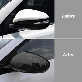 KEEGTBOX Carbon Fiber Style Rear View Side Mirror Cover Cap Trim Compatible with Nissan Sentra 2020 2021 2022 2023 Fit for Nissan Altima 2019-2023 Exterior Accessories (Rear View Mirror Cover)