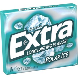 Extra Polar Ice Sugar-Free Gum (15 Count 12 Pack) (4 Pack)