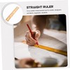 Operitacx Students and Adults 20pcs Straight Measuring Rulers Wooden Engineering