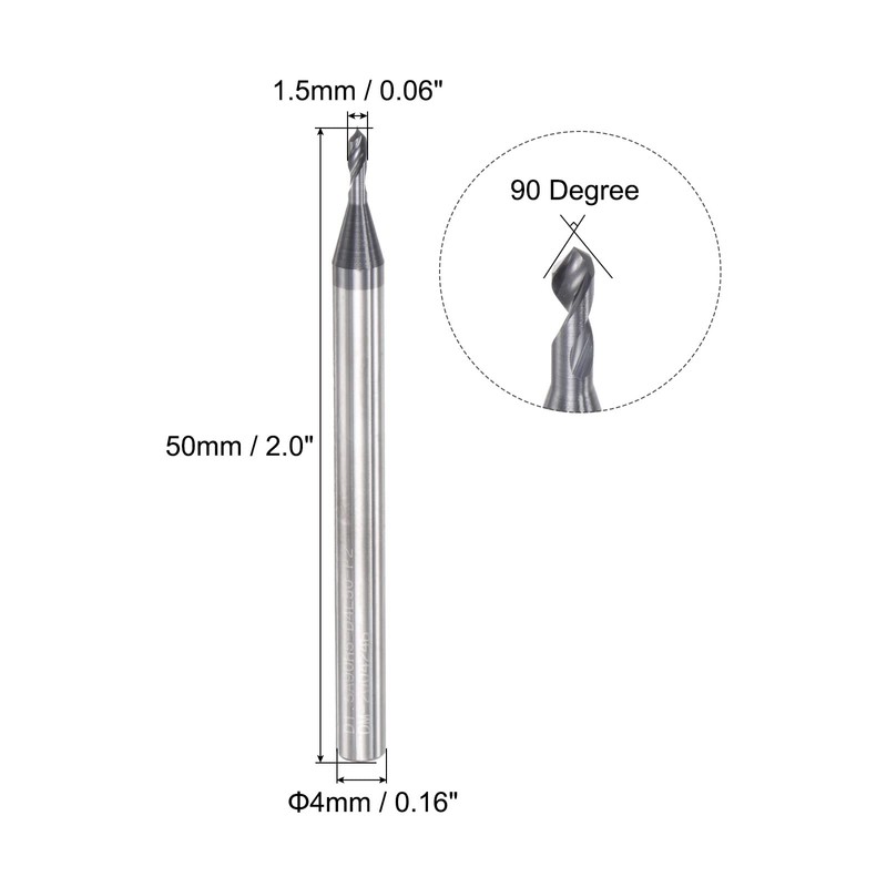 sourcing map Spotting Drill Bits 1.5mm Dia 4mm Shank 90