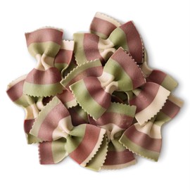 Food to Live Organic Striped Farfalle Pasta, 8.8 oz (Pack of 16) - Italian Artisan Tri-Color Bow-Tie Pasta. Made with Semolina, Beet and Spinach.