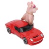 Pig Statue UV Resistant Coating Handcraft Resin Pig Figurine Red
