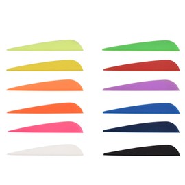 GPP 100PK 3 inch Plastic Arrow Vane TPU Fletchings for DIY Arrow Archery Bow,Yellow