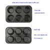 Monfish Jumbo muffin pan 6 Cup, deep muffin pan extra