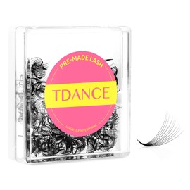 TDANCE 500 Fans Premade Fans Eyelash Extensions 9-16mm Length Pre Made Fans Lash Extensions 5D 8D 10D 12D 14D Handmade Promades Eyelash Fans C/D Curl Promade Fans(500-10D-0.05-C-10mm)