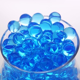 VICZON Water Beads 50 g Water Beads for Plants, Gel Beads for Flowers and Plants, Reusable Water Beads for DIY, Decoration, Plant Filler, Grain Size 2.5-3 mm, Blue