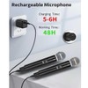 HUACAM Wireless Microphone, Professional Rechargeable Radio Microphone, Wireless Handheld Microphone,