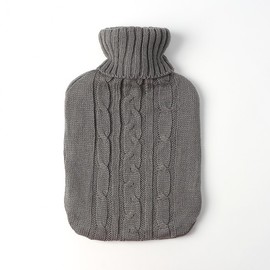 Turtleneck knit thermal water bag 1.7L (gray)