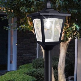 67" Solar Lamp Post Lights Outdoor 50 Lumens, Solar Powered Vintage Street Lights for Garden, Lawn, Pathway, Driveway, Front/Back Door（Planter not Included）