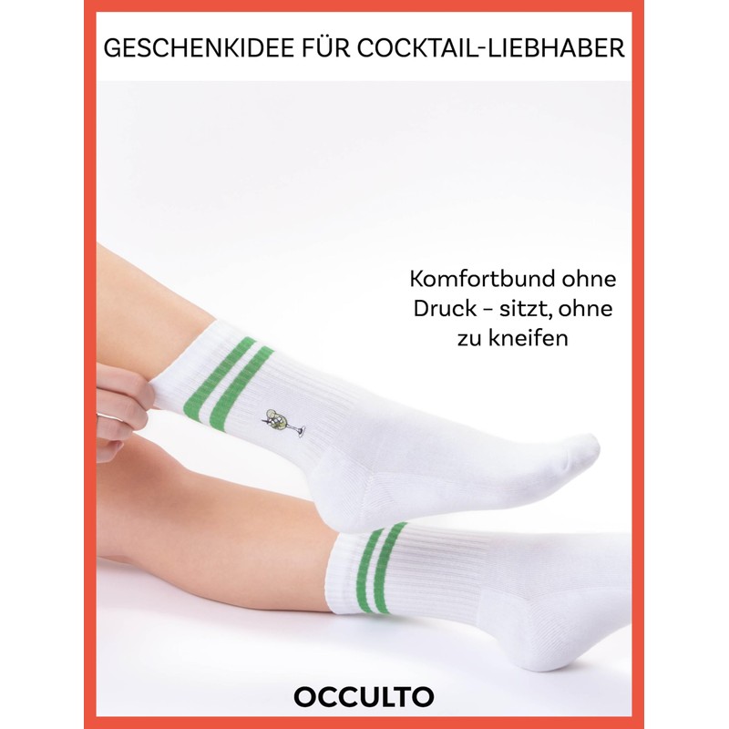 Occulto Women's & Men's Tennis Socks with Stripes Pack of