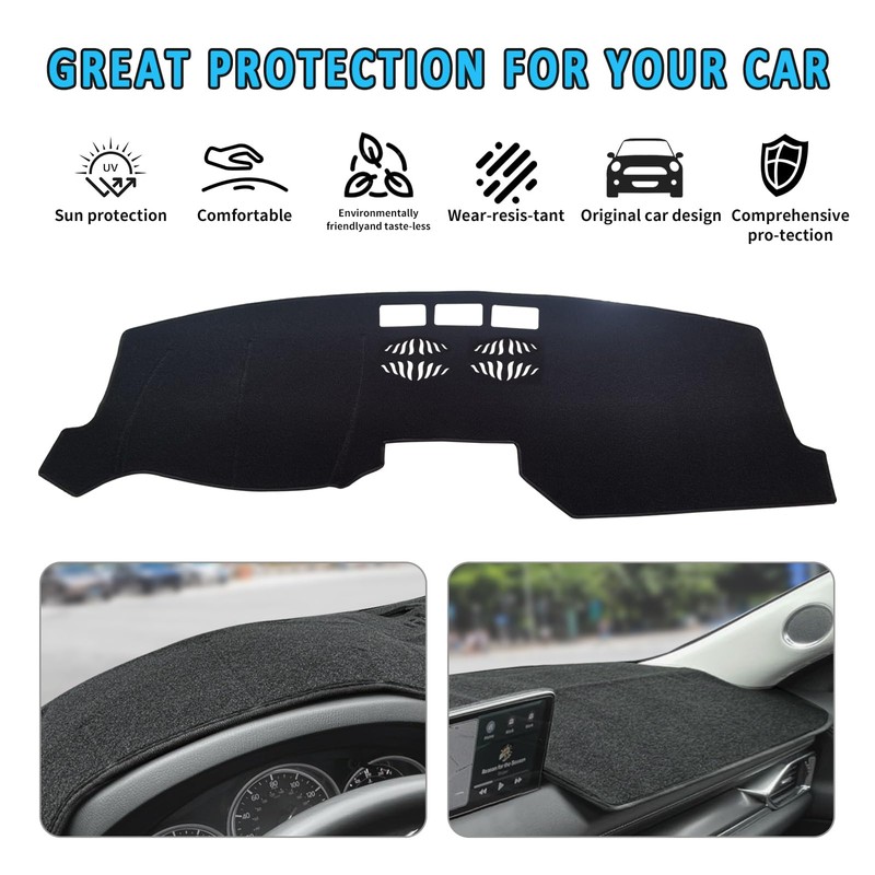HEDAQI Dash Cover for Mazda CX5 2017-2022 2023 2024 2025,