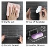 Self Adhesive Soap Dish Wall Mounted, 4 Slot Acrylic Soap