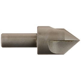 KEO 51008 High-Speed Steel Single-End Countersink, Uncoated (Bright) Finish, 3 Flutes, 82 Degree Point Angle, Round Shank, 1/2" Shank Diameter, 1" Body Diameter