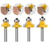 1/4 Inch Shank Roundover Edging Router Bit Set Corner Rounding