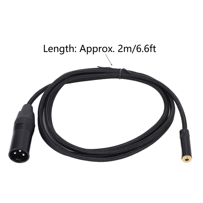3.5mm Female to 3 Pin XLR Male Cable 24K Gold