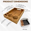 Wooden Serving Tray with Cup Holder - Coffee Table Rustic