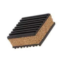 Kozelo 4 Pieces EVA Foam Rubber Anti-Vibration Pads - [2" x 2" x 7/8"] Insulation Rubber Pads Non-Slip for HVAC System and Washing Machine, Black and Wood Colour