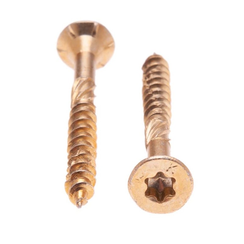 3.5mm Wood Screws Self-Tapping Torx Yellow Carbon Steel with Zinc