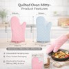 FORBAKE Heat Resistant Oven Mitts, 2-Pack (Individually Wrapped), Quilted Cotton