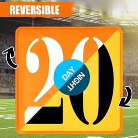 Libima 16 Pcs Football Yard Marker Set Include 11 Football Field Yard Line Marker High Visibility 4 Weighted Football End Zone Pylons with Carrying Bag for Training Sporting Equipment (Orange,Yellow)