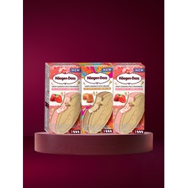 Haagen-Dazs Crispy Sandwich (Strawberry Caramel) Set of 3 / 하겐다즈 크리스피 샌드위치(스토로베리카라멜)3개 세트