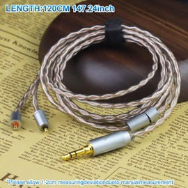 okcsc IPX to 3.5MM 4 Core Upgraded Replacement Headphone Cable Earphones Cable for ETYMOTIC EVO UE Premier WESTONE PRO X Series 3.94FT